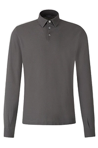 Zanone Ice Button Detailed Long-Sleeved Polo Shirt