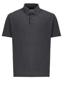 Zanone Three-Button Short-Sleeve Polo Shirt