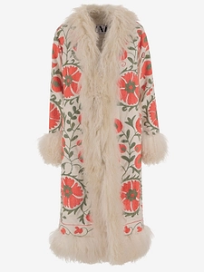 Zazi Suzani Fur-Trimmed Coat