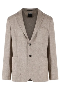 Zegna Single-Breasted Patch-Pocket Blazer