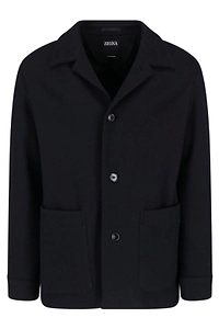 Zegna Single-Breasted Patch-Pocket Blazer