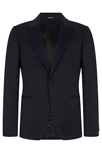 Zegna Single-Breasted Peak-Lapel Blazer