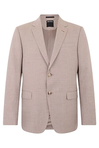 Zegna Single-Breasted Wool-Linen Blazer