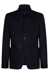 Zegna Stand Collar Patch Pocket Jacket