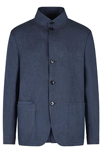 Zegna Stand-Collar Buttoned Jacket