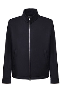 Zegna Stand Collar Zip-Up Jacket