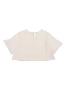 Zhoe & Tobiah Ruffled-Sleeved Crewneck Top