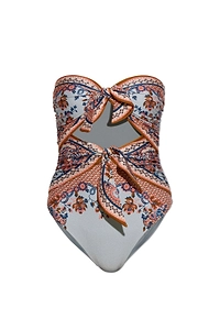 Zimmermann Cut-Out Tie One-Piece Swimsuit