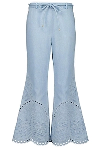 Zimmermann Ice Storm Daylight Cropped Flared Trousers