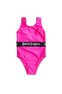 Palm Angels Kids Logo Band One-Piece Swimsuit