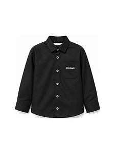 Palm Angels Kids Logo Patch Button-Up Shirt