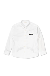 Palm Angels Kids Logo Patch Button-Up Shirt