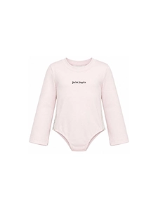 Palm Angels Kids Logo Printed Crewneck Bodysuit