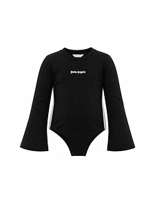 Palm Angels Kids Logo Printed Crewneck Bodysuit