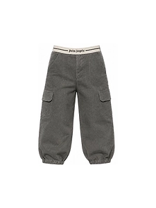 Palm Angels Kids Logo Waistband Cargo Pants