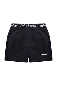 Palm Angels Kids Logo Waistband Swim Shorts