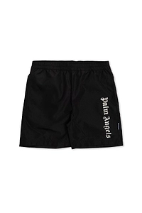 Palm Angels Kids Overlogo Long Beachwear Shorts