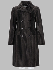 Paltò Textured Double-Breasted Coat