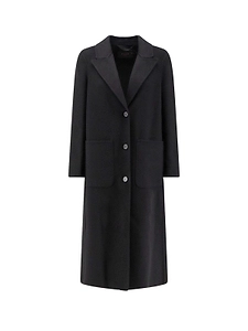 Paltò Three-Button Peak Lapel Coat