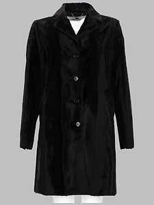 Paltò Single-Breasted Faux Fur Coat
