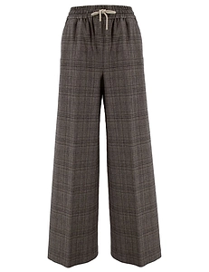 Panicale Checked Wide-Leg Pants