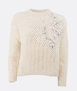 Panicale Openwork Floral Embroidered Sweater