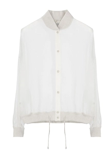 Panicale Sheer Bomber-Style Top