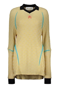 Paolina Russo Contrast Collar Knitted Top