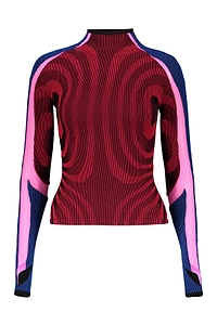 Paolina Russo High Neck Ribbed Top