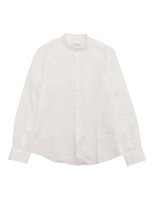 Paolo Pecora Kids Long-Sleeved Curved Hem Shirt