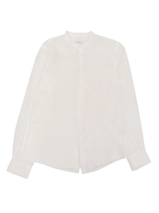 Paolo Pecora Kids Long-Sleeved Curved Hem Shirt