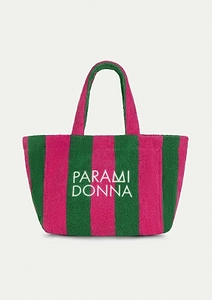 Paramidonna Striped Medium Beach Tote Bag