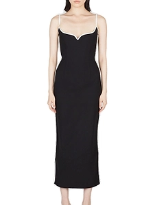 Paris Georgia Heart Rear-Zipped Midi Dress