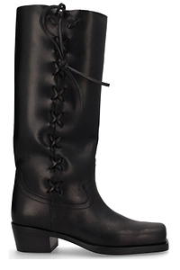 Paris Texas Lace-Up Knee-High Boots