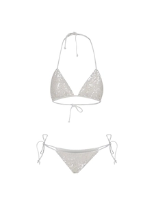 P.A.R.O.S.H. Sea Sequined Triangle Bikini Set