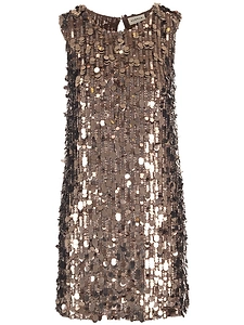 P.A.R.O.S.H. Sequin Embellished Sleeveless Mini Dress