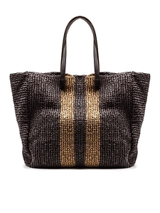 P.A.R.O.S.H. Striped Woven Tote Bag