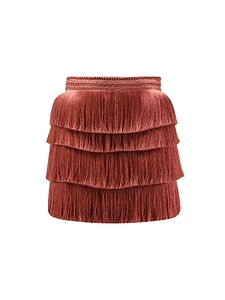 Patbo Tiered Fringe Skirt