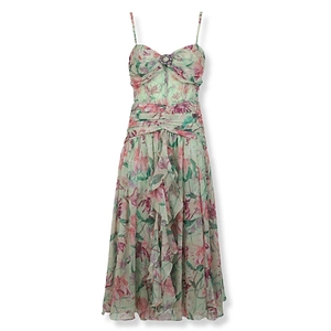 Patbo Honey Flower Ruched Midi Dress
