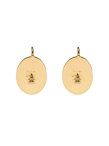 Patou Antic Face Dormeuses Metallic Earrings