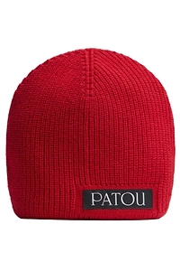 Patou Logo Patch Knit Beanie