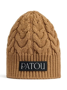 Patou Logo Patch Knit Beanie