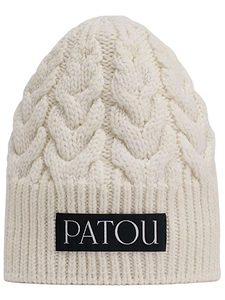 Patou Logo Patch Knit Beanie