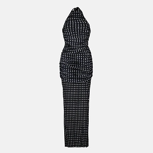 Patou Ruched Polka-Dot Dress