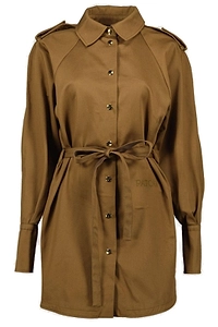 Patou Sailor Collared Long-Sleeve Mini Dress
