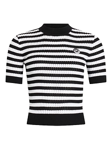 Patou Stripe Ribbed Knitted Sweater