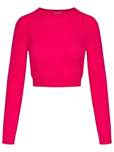 Patou Tie-Detailed Cropped Long-Sleeve Top