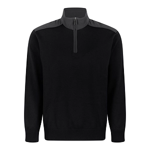 Paul & Shark Contrast Panel Half-Zip Knitted Sweater