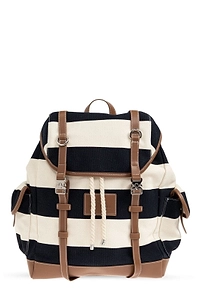 Paul & Shark Logo Patch Striped Backpack