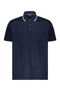 Paul & Shark Striped Collar Short Sleeved Polo Shirt